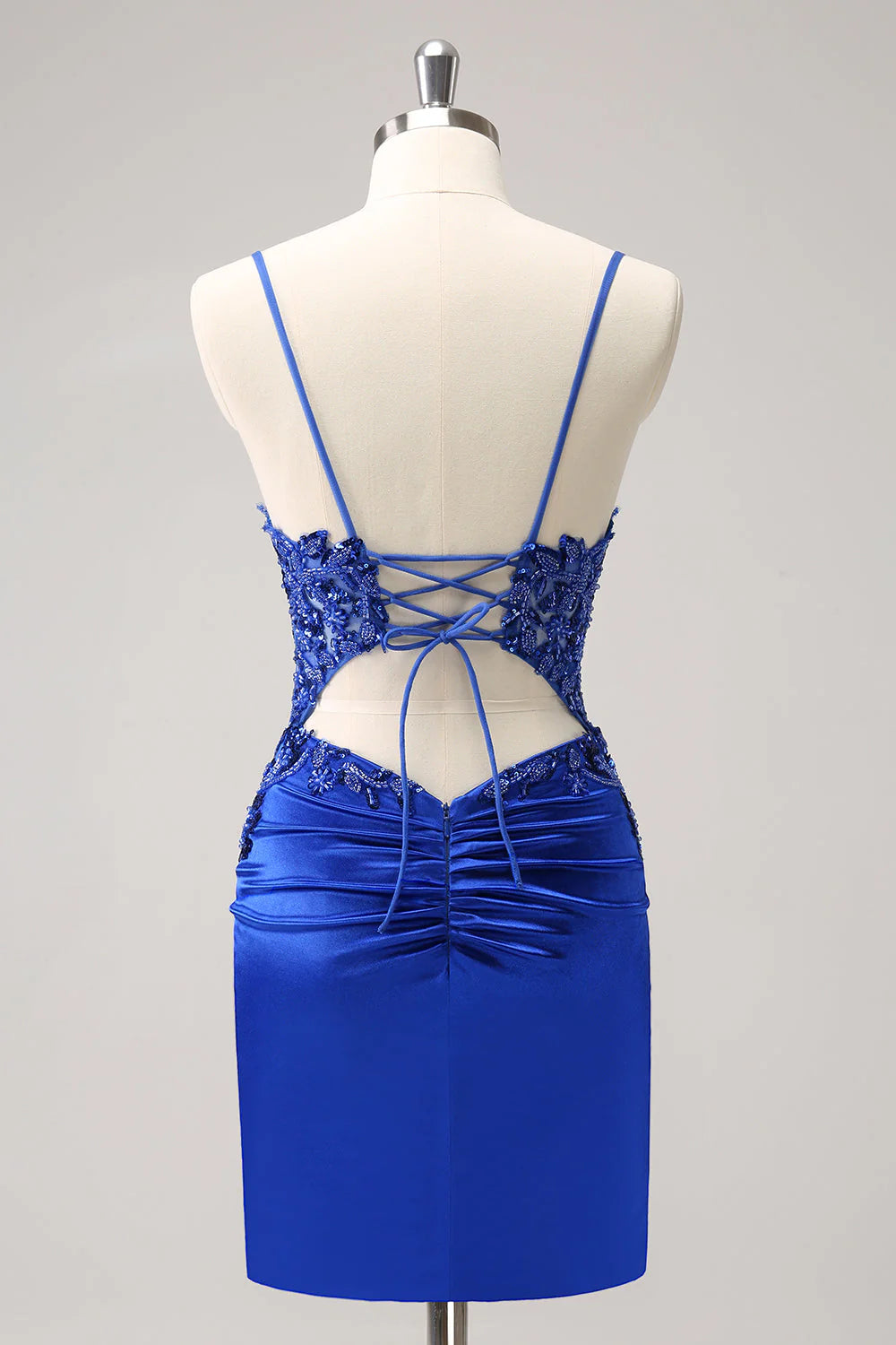DingJi Wedding Shiny Back Strap Glitter Tight Short Homecoming Dresses